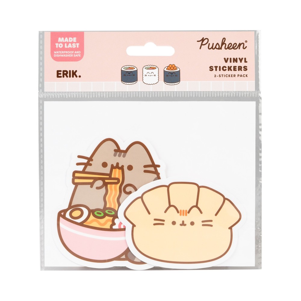 Grupo Erik Pusheen - Pack Of 2 Sushi Roll Vinyl 6 Ensemble d'autocollants - Multicolore